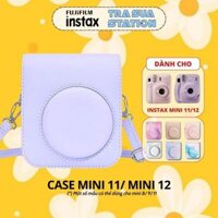 Bao da bảo vệ máy chụp ảnh lấy liền instax Mini 12/ Mini 11 - Case túi đựng máy chụp ảnh instax Mini 12/ Mini 11 Trơn