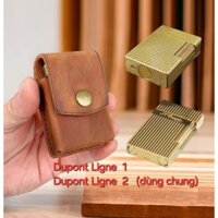 Bao Da Bật Lửa Dupont Ligne 1 và Ligne 2, da bò thật handmade