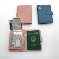 Bao Da Bọc Hộ Chiếu Ví Đựng Visa Passport Thẻ ATM Thẻ Sim Đa Năng Ví Du Lịch Tiện Dụng Chống RFID