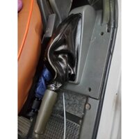 Bao da cần phanh tay County - Bọc phanh tay xe 29 chỗ County da bò thật không bong nổ da