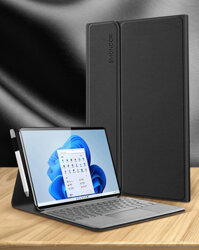 Bao da cao cấp Smondor Surface Pro 9-S040- Hàng chính hãng  - Đen