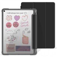 Bao da case iPad màu pastel tối giản, nhám mờ &amp; chống ố. Cover iPad Gen 5 6 7 8, Mini, Air 4 3, Pro 11 12.9 - Black,Air4 Pro2018