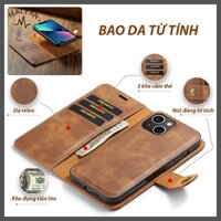 Bao Da / Case / Ốp Lưng Kèm Ví Đựng Thẻ Cho iPhone - Thiết Kế 2 trong 1 Có Thể Tháo Rời, Lực Hút Nam Châm Chắc Chắn