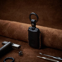 Bao Da Chìa Khóa Handmade Yamaha NVX / Janus Da Bò nappa đen