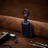 Bao Da Chìa Khóa Handmade Yamaha NVX / Janus Da Bò pullup xanh đen