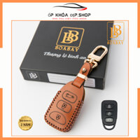 Bao da chìa khóa Kia Carens, Sportage, Cerato - Hyundai Avante, Santafe, Tucson, Starex Da Bò Thật hiệu Con Bò Cười