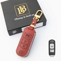 Bao Da Chìa Khóa Mazda Cx5 2018-2021, Mazda 6, Cx8, Mazda3, Mazda 2 BOABAY Thiết Kế 3 Nút Bấm Nhiều Lựa Chọn Màu Sắc