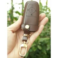Bao Da Chìa Khoá Ô tô Ford Everest 2017- 2024, 100% Da Thật, Khắc Tên & ĐT Chủ Xe, bảo hành 2 năm về da, (BB)