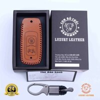 Bao Da Chìa Khóa SH 2021-2022 (Smart key 2 nút bấm) Da Bò 100% Nhập Khẩu ITALIA, Khắc Tên + Số ĐT Chủ Xe