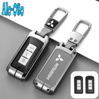 Bao da chìa khoá thông minh Mitsubishi xpander-attrage, vỏ chìa khoá kèm móc khoá hợp kim nhôm cao cấp mẫu mới M04