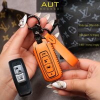 Bao da chìa khoá xe Honda SH 350i 150i 2022 2023 Airlade Leed Vision Winner X da trơn 2 nút khâu tay móc đen có tay cầm