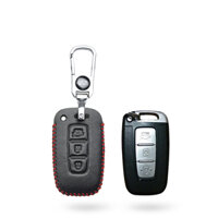 Bao da chìa khoá xe Hyundai Elantra Accent, Kona, Santafe, ốp khóa I10, I20 handmade da thật