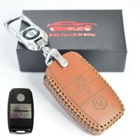 Bao Da chìa khóa xe KIA Rio, Cerato, Rondo, K3, Seltos, Sonet, Sorento bản đủ, chìa TM 3 nút chuẩn mẫu như hình