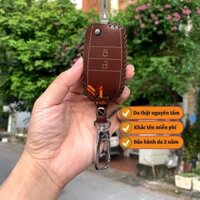 Bao Da Chìa Khoá Xe KIA RIO, MORING, SOLUTO, K200 Da thật nhập khẩu, khâu thủ công