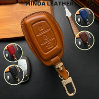 Bao da chìa khoá xe ô tô I10, Elantra,Tucson 2018-21, bao da chìa khoá xe da bò S1.HUY_C3