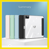 Bao da Chính Hãng DUX DUCIS TOBY cho IPad Pro 11 inch 2021 cao cấp có mặt lưng trong không ố màu, chống sốc ,có khay đựng bút - Hàng chính hãng - Đen
