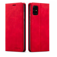 Bao da chính hãng Forwenw dành cho Samsung Galaxy A52, A72 dạng ví cao cấp - đỏ - Samsung Galaxy A52 5G