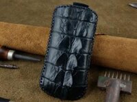 Bao da có dây rút Nokia 8910i handmade da cá sấu thật