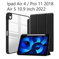 Bao da Cover Cho Ipad Air 4 / Air 5 10.9 Inch 2022 / Pro 11 2018 Lưng Trong Suốt Có Khe Đựng Pencil  Smart Cover