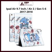 Bao Da Cover Cho Ipad Air 9.7 Inch / Air 2 / Gen 5-6 2017-2018 Hỗ Trợ Smart cover Hoa Văn Dễ Thương