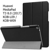 Bao Da Cover Cho Máy Tính Bảng Huawei MediaPad T3 8.0 2017 Hỗ Trợ Smart Cover - Đen