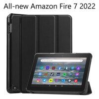 Bao Da Cover Cho Máy Tính Bảng All-new Amazon Fire 7 2022 Hỗ Trợ Smart Cover - đen