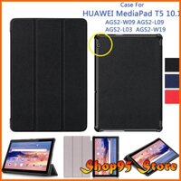 Bao Da Cover Cho Máy Tính Bảng Huawei Mediapad T5 10.1 inch AGS2-L09 / AGS2-W09 2018 Hỗ Trợ Smart Cover