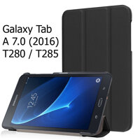Bao Da Cover Cho Máy Tính Bảng Samsung Galaxy Tab A 7.0 2016 T280  T285  Hỗ Trợ Smart Cover - Đen
