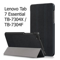 Bao Da Cover Cho Máy Tính Bảng Lenovo Tab 7 Essential TB-7304X  TB-7304F Hỗ Trợ Smart Cover - Đen