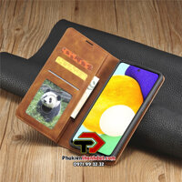 Bao da da bò cho SamSung Galaxy A52s dạng ví có ngăn cài thẻ và đựng tiền hiệu Forwenw - Hàng chính hãng - Nâu