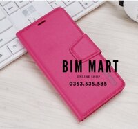 Bao da dạng ví dành cho OPPO Reno7 5G chính hãng Hanman có quai cài - Hàng nhập khẩu - Hồng Đậm