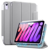 Bao Da Dành Cho iPad Mini 6 ESR Rebound Magnetic Slim Case - Hàng Nhập Khẩu - Xám