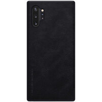 Bao da dành cho Samsung Galaxy Note 10 Plus, Samsung Galaxy Note 10 Plus 5G hiệu Nillkin Qin- Hàng chính hãng - đen