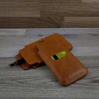 bao da dây rút Blackberry Evolve da bò pullup màu nâu bò