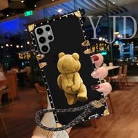Bao Da Điện Thoại Chống Sốc Hình Gấu Vui Nhộn Cho samsung galaxy s22 ultra s22+ Ốp