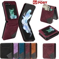 Bao Da Điện Thoại Dạng Ví Có Ngăn Đựng Thẻ Cho samsung galaxy z flip 3 4 5 5g luruxy Ốp