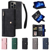 Bao Da Điện Thoại Dạng Ví Nắp Lật Nam Châm Có Ngăn Đựng Thẻ Cho iPhone 11 12 13 mini Pro Max