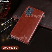 Bao Da Điện Thoại Dạng Ví Nắp Lật Cho VIVO V23 5G V23E V23 Pro 5G Y33S Y21S Y21 Y15S Y15A Giá Đỡ