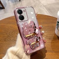 Bao Da Điện Thoại Hình Thỏ Dễ Thương Cho vivo y27s y27 4g 5g Ốp