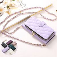 Bao Da Điện Thoại Nắp Gập Dạng Ví Có Khóa Kéo Thời Trang For iphone 12 15 pro max plus