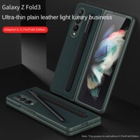 Bao Da Điện Thoại Nắp Gập Màu Trơn Có Ngăn Đựng Bút Cho Samsung Z Fold 3 W22
