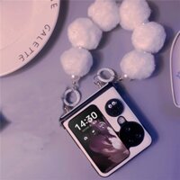 Bao Da Điện Thoại Nắp Lật Đính Ngọc Trai Dễ Thương Cho oppo find n2 flip findn2 flip find n3