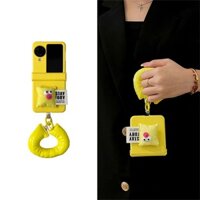 Bao Da Điện Thoại Nắp Lật In Hình Biểu Cảm Vui Nhộn Có Giá Đỡ Cho oppo find n3 flip findn2 flip find n2 Ốp