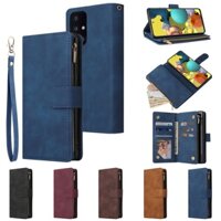 Bao Da Điện Thoại Nắp Lật Kèm Ngăn Đựng Thẻ Có Khóa Kéo Cho google pixel 7 8 pro 7a 8a Ốp