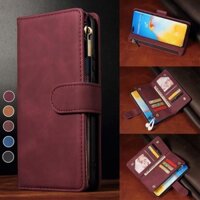 Bao Da Điện Thoại Nắp Lật Từ Tính Có Ngăn Đựng Thẻ Tích Hợp Giá Đỡ Và Dây Đeo Cho Redmi Note 10 Pro 5G 10s 10A 10C 10X 4G Ốp