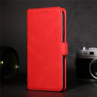 Bao da điện thoại phong cách Retro cho Samsung Galaxy M01 M11 M10S M31 M60S M80S - Red,M60S