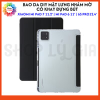Bao da DIY mặt lưng nhám mờ cho Xiaomi Mi Pad 6 / 6 Pro 11' / 6S Pro 12.4'/ Mi Pad 7 11.2' (có khay đựng bút)