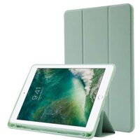 Bao da đựng bút Skin Feel Bao da máy tính bảng gập ba lần cho iPad 10.2 2019 / iPad 10.2 2020 / iPad Air 3 / iPad Pro 10.5 (Xanh lá cây Matcha)