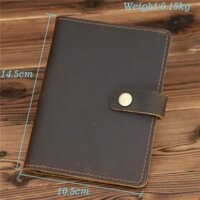 Bao da đựng passport, ví đựng hộ chiếu, kẹp hộ chiếu da bò handmade - Màu Đen-Nâu