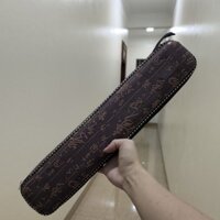 Bao da đựng sáo Dizi 2 khớp họa tiết thư pháp - Túi đựng sáo trúc cao cấp có dây kéo